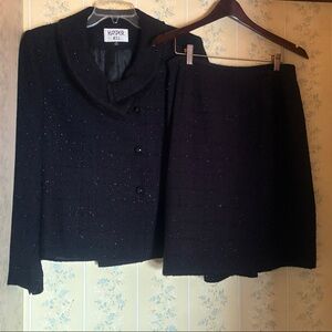 Kasper Black Sparkle Petite Knit Jacket